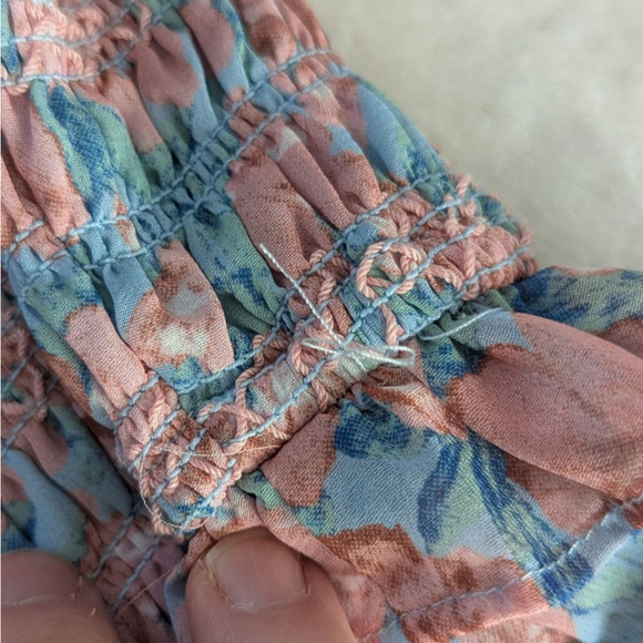 En Saison Adelina Midi Floral Pink Blue Midi Dress - Small - Picture 9 of 13